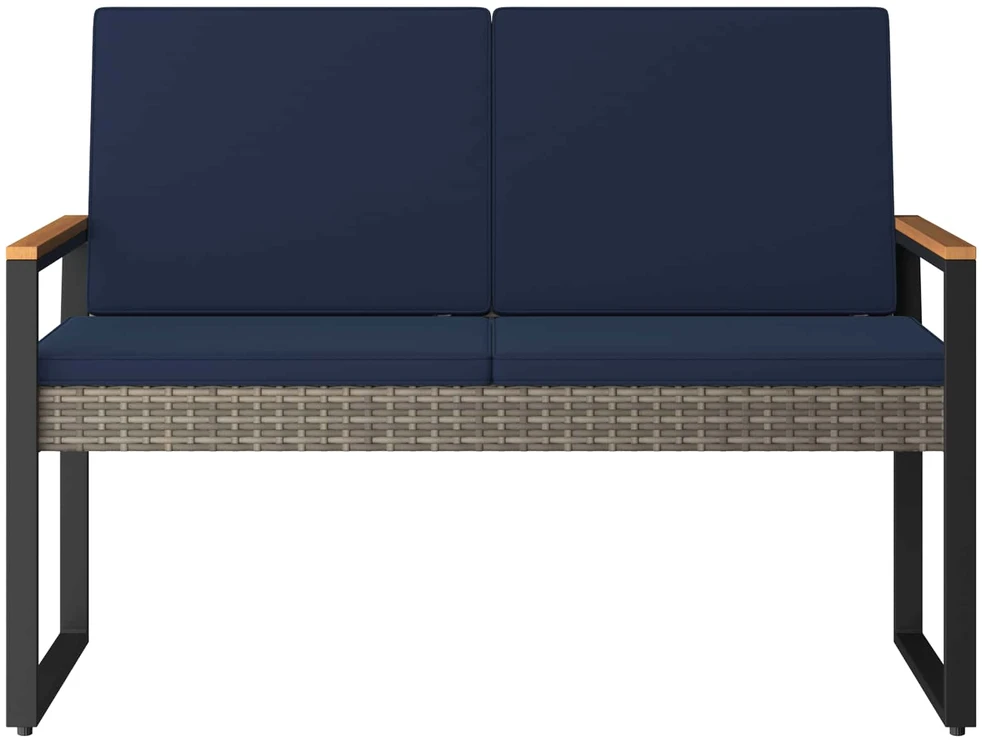 Lauko baldų komplektas Lauko suolas 2 -Seater 107 x 61 x 80 cm poliratanas