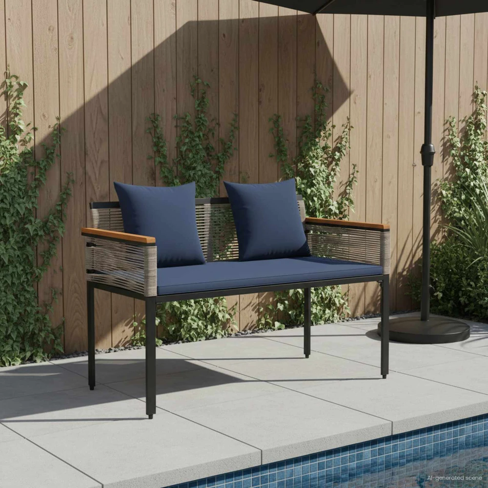 Lauko suolas 2 -Seater 117 x 54 x 74.5 cm poliratanas