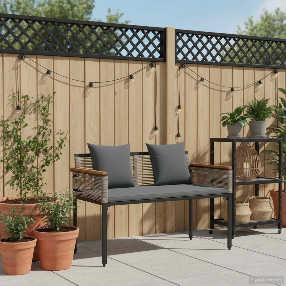 Lauko suolas Pilka ir tamsiai pilka 117 x 54 x 74.5 cm