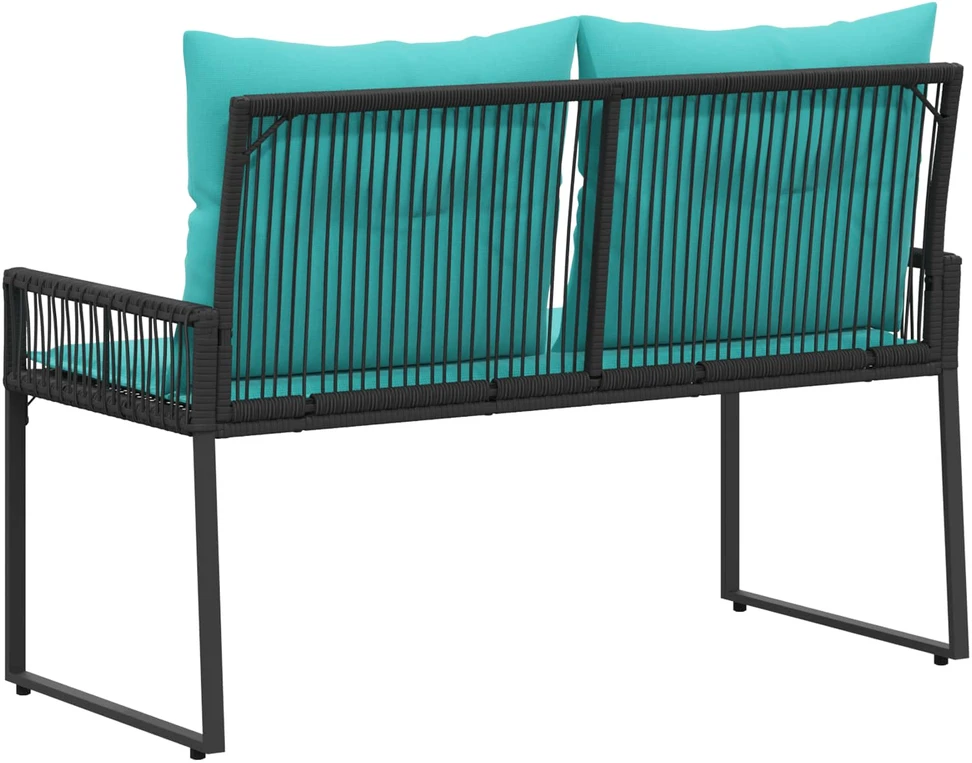 Lauko suolas 2 -Seater 4 vnt. 110 x 59 x 82 cm poliratanas