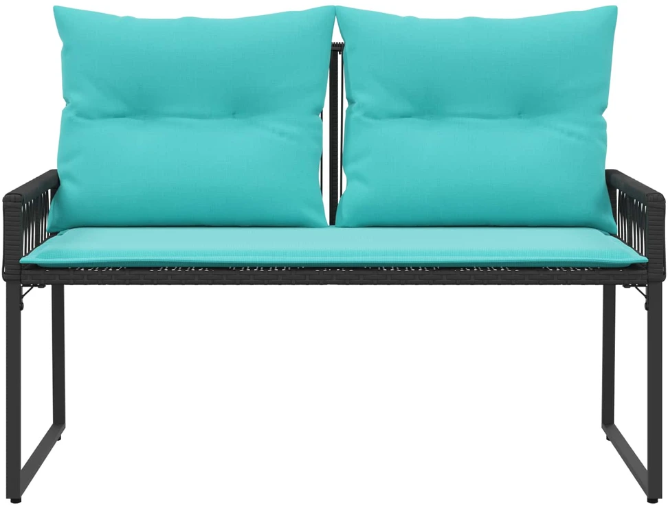 Lauko suolas 2 -Seater 4 vnt. 110 x 59 x 82 cm poliratanas