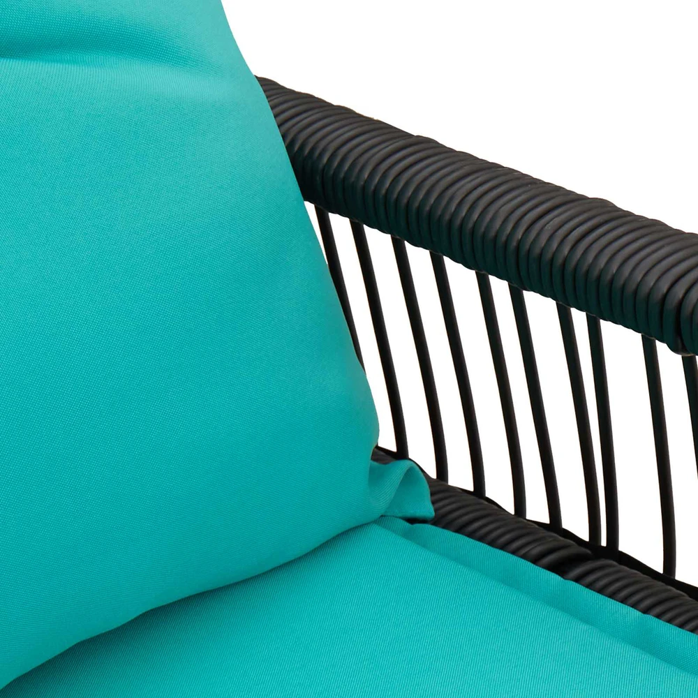 Lauko suolas 2 -Seater 4 vnt. 110 x 59 x 82 cm poliratanas