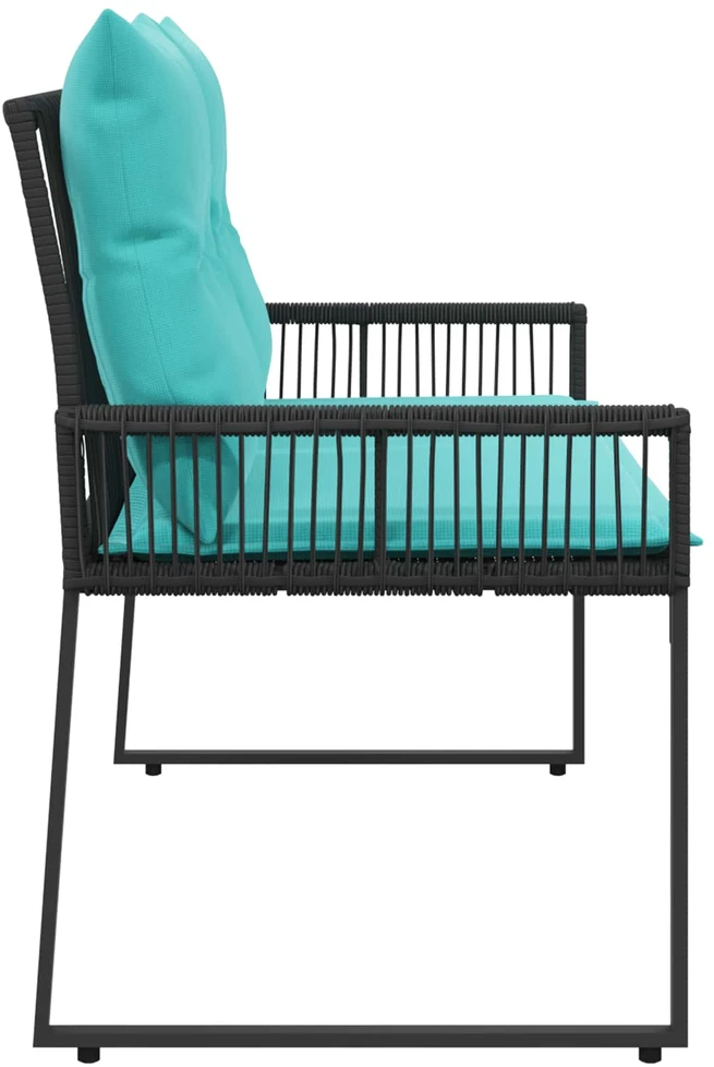 Lauko suolas 2 -Seater 4 vnt. 110 x 59 x 82 cm poliratanas