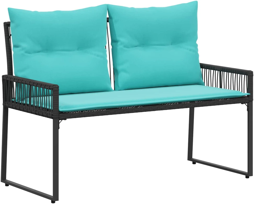 Lauko suolas 2 -Seater 4 vnt. 110 x 59 x 82 cm poliratanas