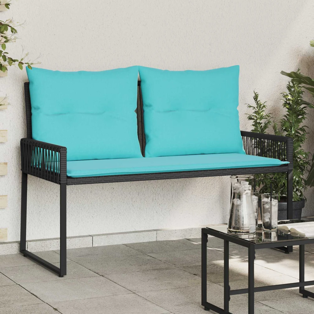 Lauko suolas 2 -Seater 4 vnt. 110 x 59 x 82 cm poliratanas