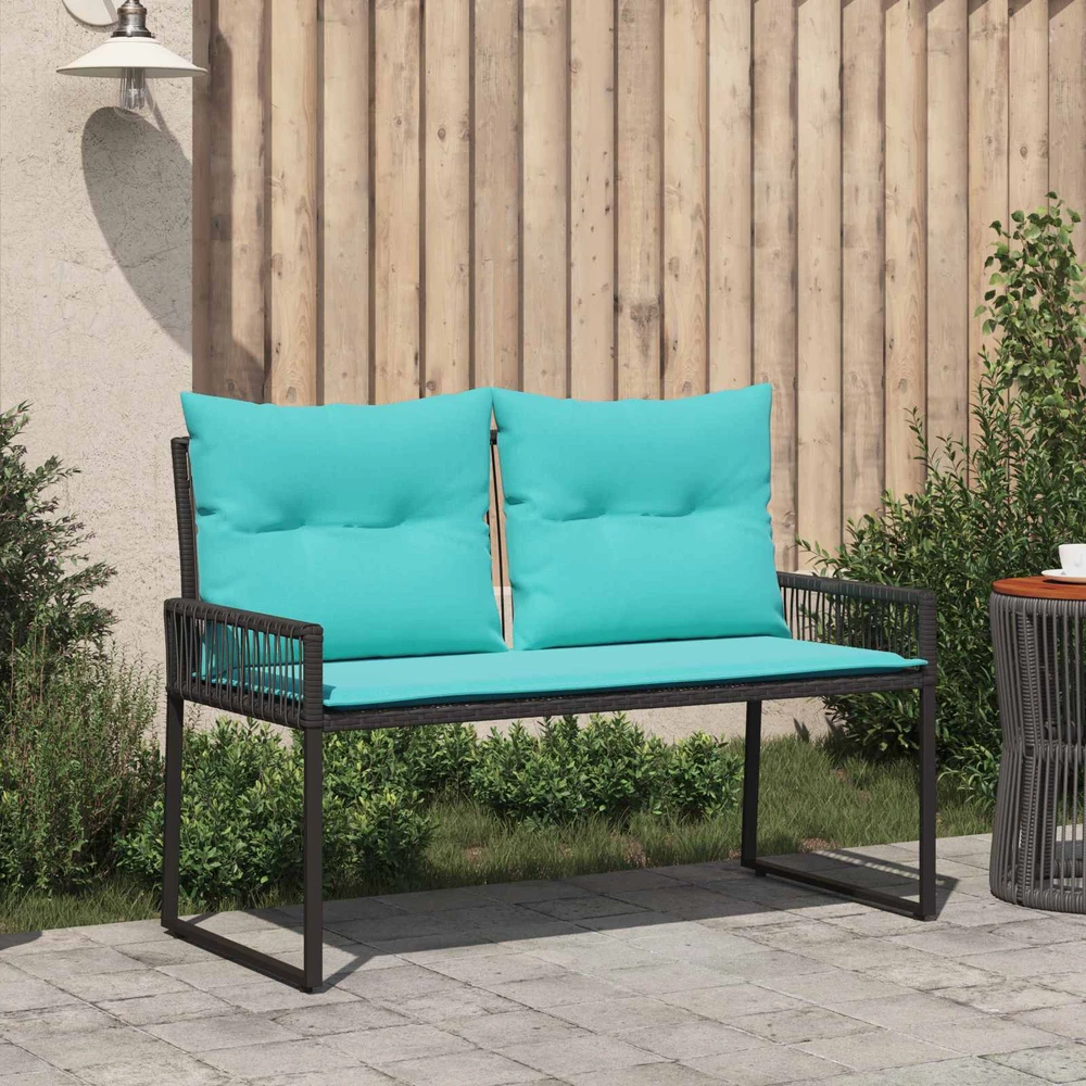 Lauko suolas 2 -Seater 4 vnt. 110 x 59 x 82 cm poliratanas