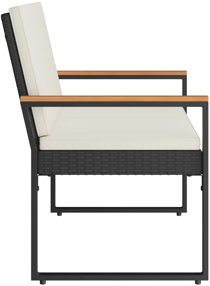 Lauko baldų komplektas Lauko suolas 2 -Seater 107 x 61 x 80 cm poliratanas