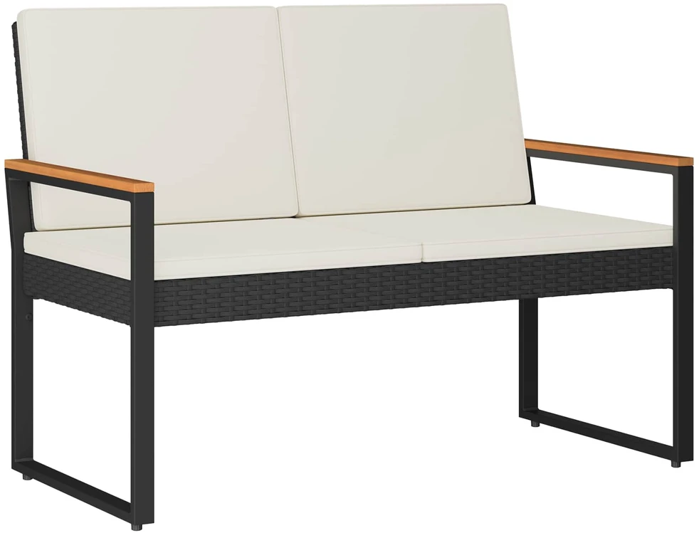 Lauko baldų komplektas Lauko suolas 2 -Seater 107 x 61 x 80 cm poliratanas