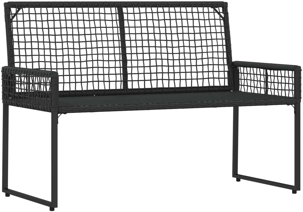 Lauko baldų komplektas Lauko suolas su pagalve Juoda ir turkio 118 x 55 x 82 cm