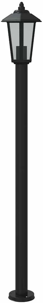 Lauko šviestuvai, 3vnt., juodi, 120cm, nerūdijantis plienas