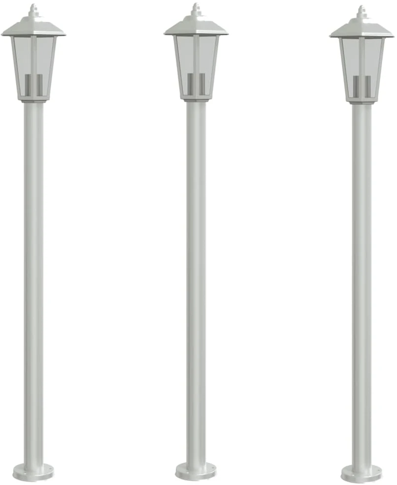 Lauko šviestuvas, 3vnt., sidabrinė, 120cm, nerūdijantis plienas