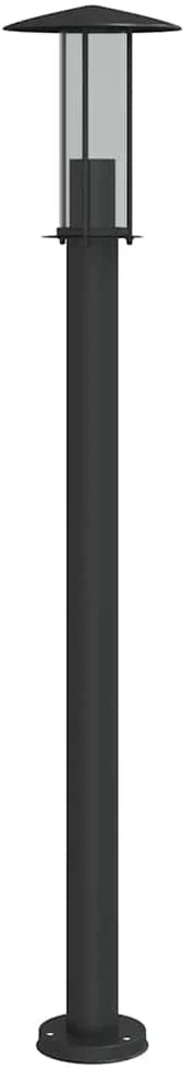 Lauko šviestuvas, juodos spalvos, 100cm, nerūdijantis plienas