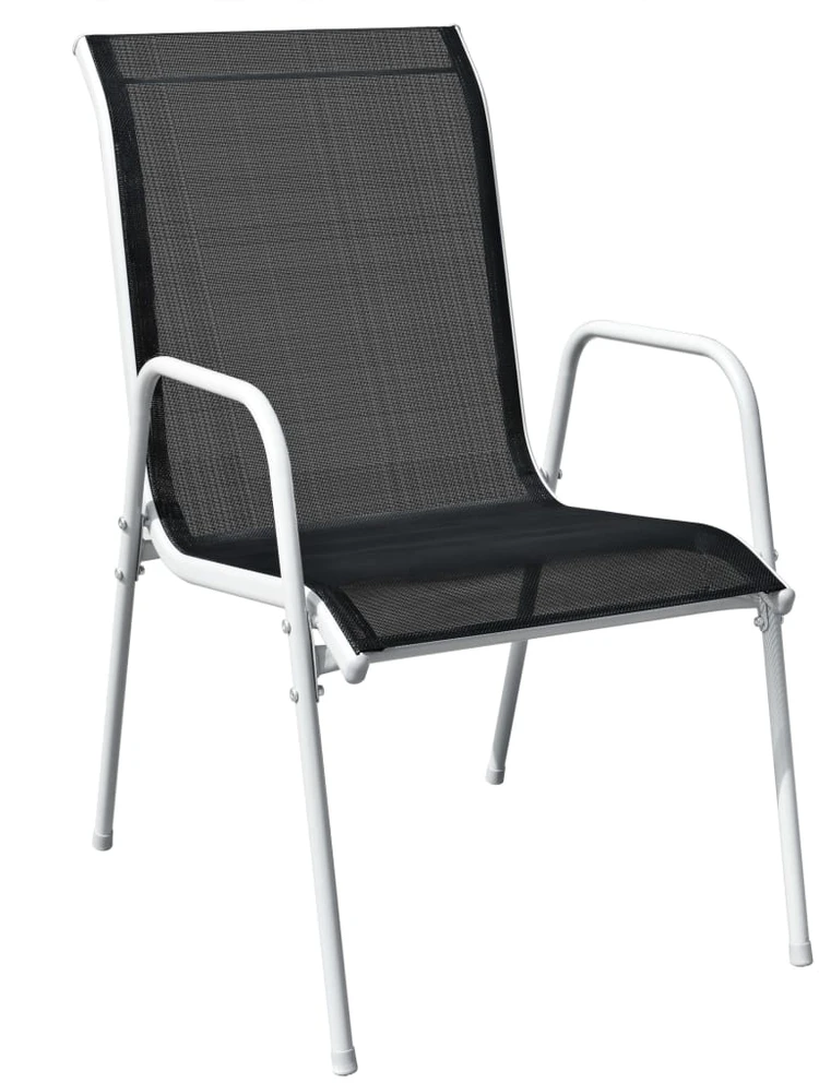 Lauko baldų komplektas Lauko valgomojo baldų komplektas, 9d., juodas, plienas