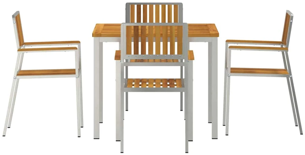 Lauko valgomojo komplektas 5 vnt. 90 x 90 x 75 cm