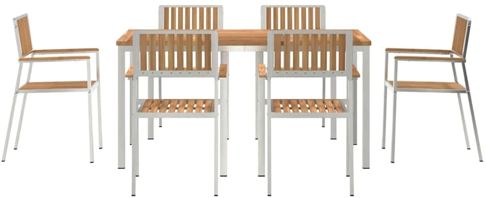 Lauko valgomojo komplektas 7 vnt. 150 x 90 x 75 cm