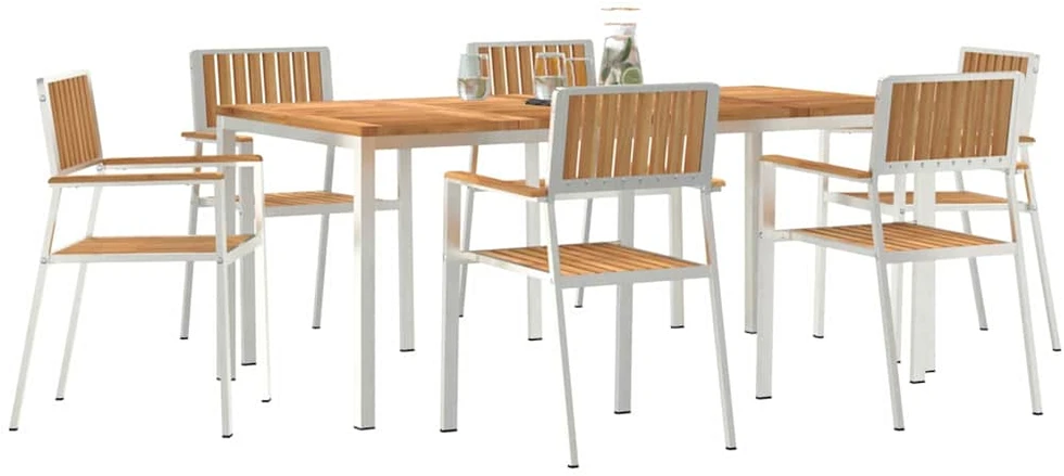 Lauko valgomojo komplektas 7 vnt. 180 x 90 x 75 cm