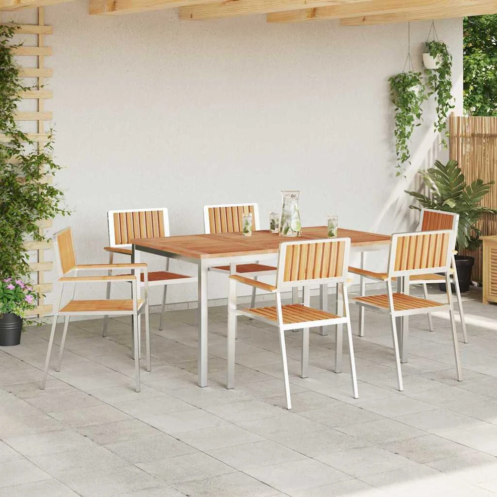 Lauko valgomojo komplektas 7 vnt. 150 x 90 x 75 cm
