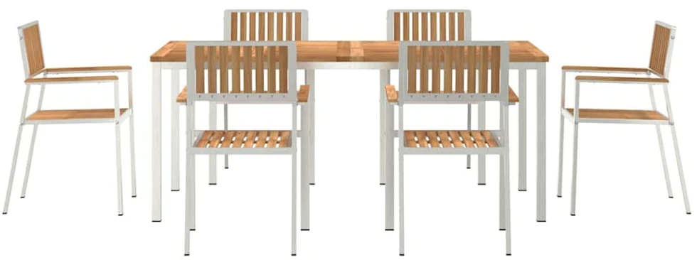 Lauko valgomojo komplektas 7 vnt. 180 x 90 x 75 cm