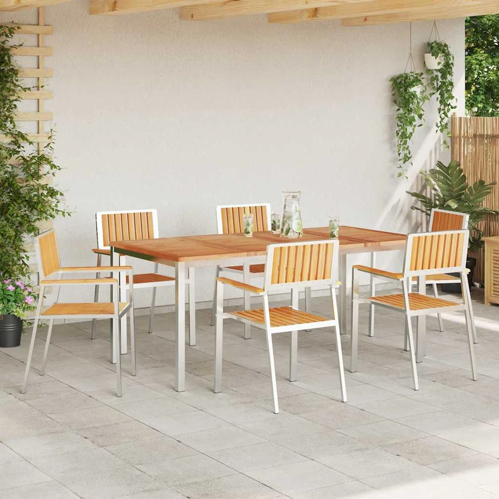 Lauko valgomojo komplektas 7 vnt. 180 x 90 x 75 cm