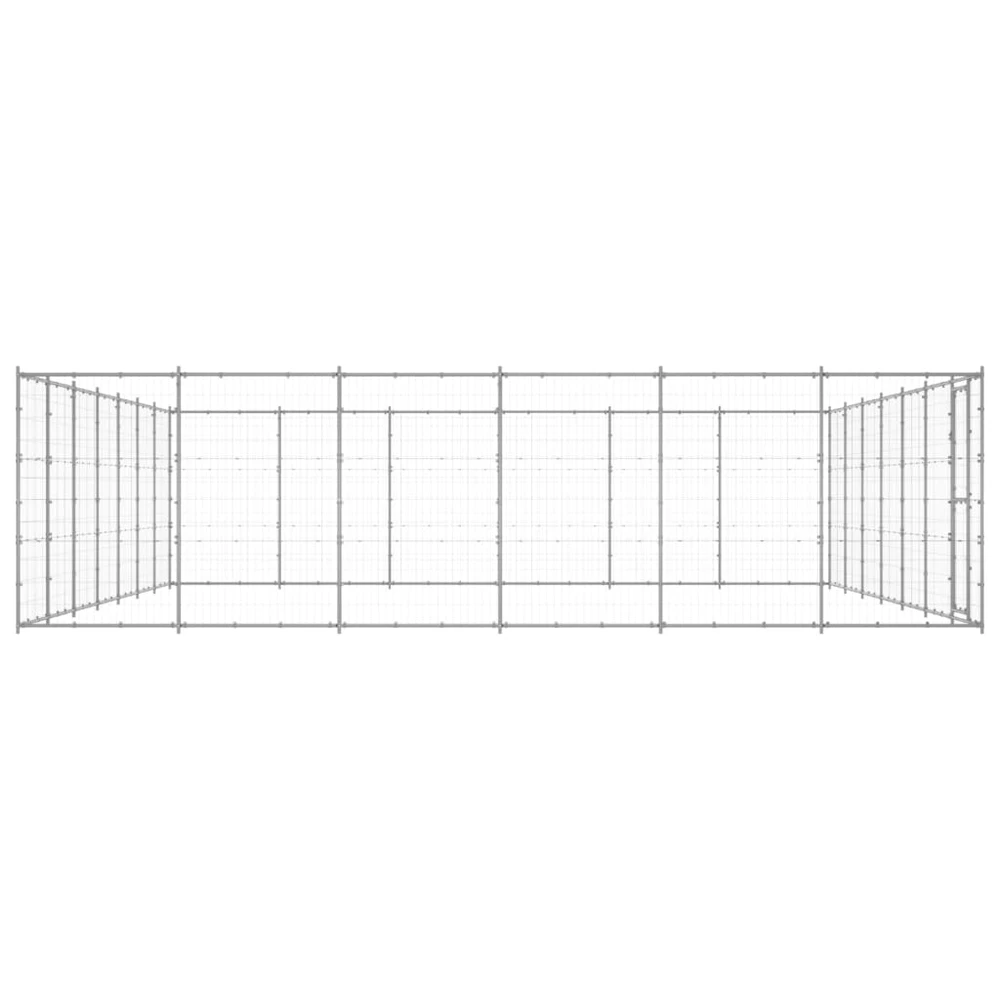 Lauko voljeras šunims, galvanizuotas plienas, 50,82m²