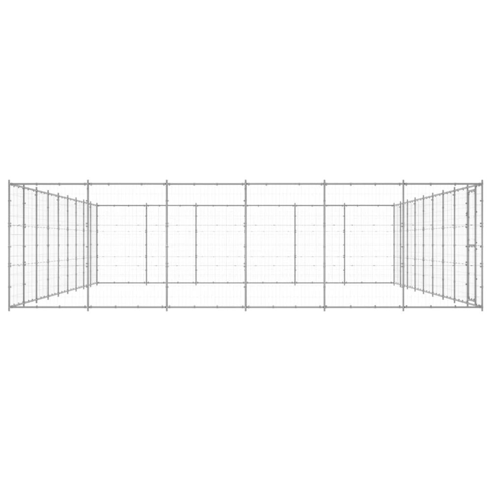 Lauko voljeras šunims, galvanizuotas plienas, 65,34m²
