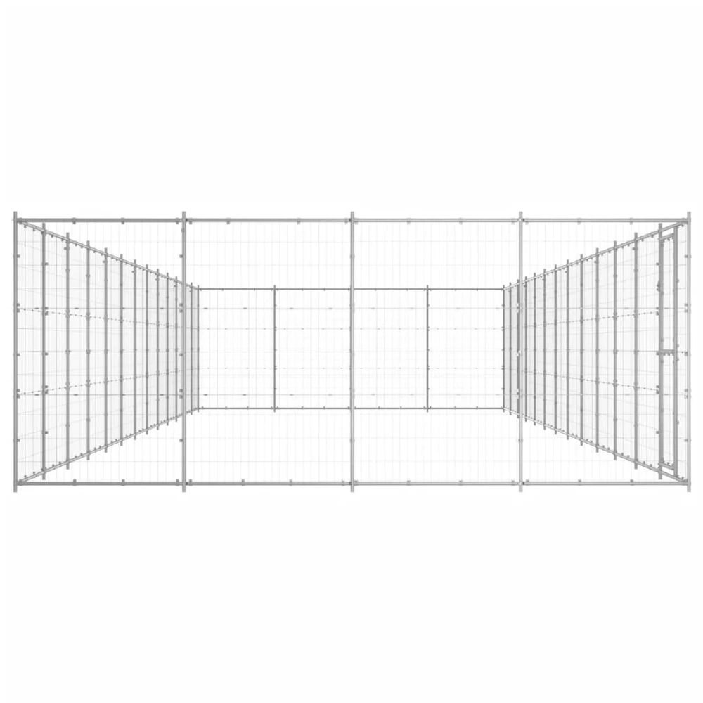 Lauko voljeras šunims, galvanizuotas plienas, 53,24m²