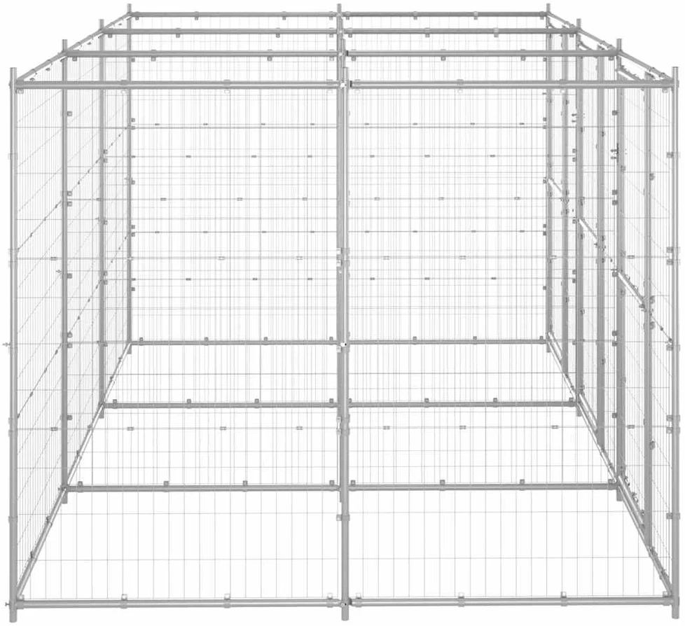 Lauko voljeras šunims, galvanizuotas plienas, 7,26m²