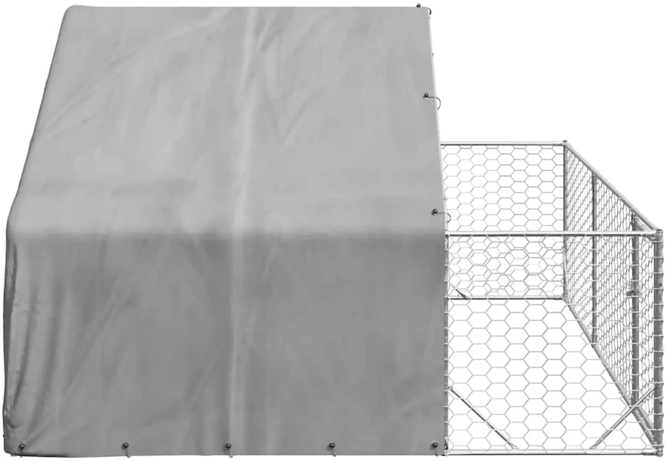 Lauko voljeras šunims su aptvaru, 3x3x1,9m, plienas