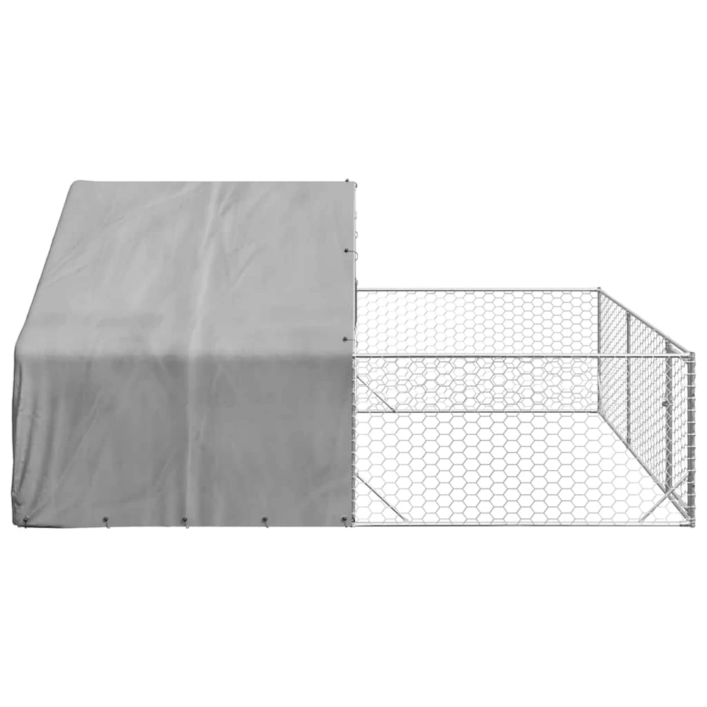 Lauko voljeras šunims su aptvaru, 4x3x1,9m, plienas