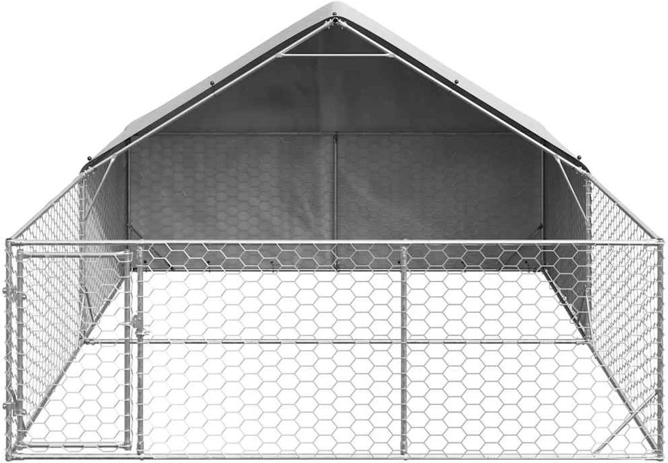 Lauko voljeras šunims su aptvaru, 4x3x1,9m, plienas