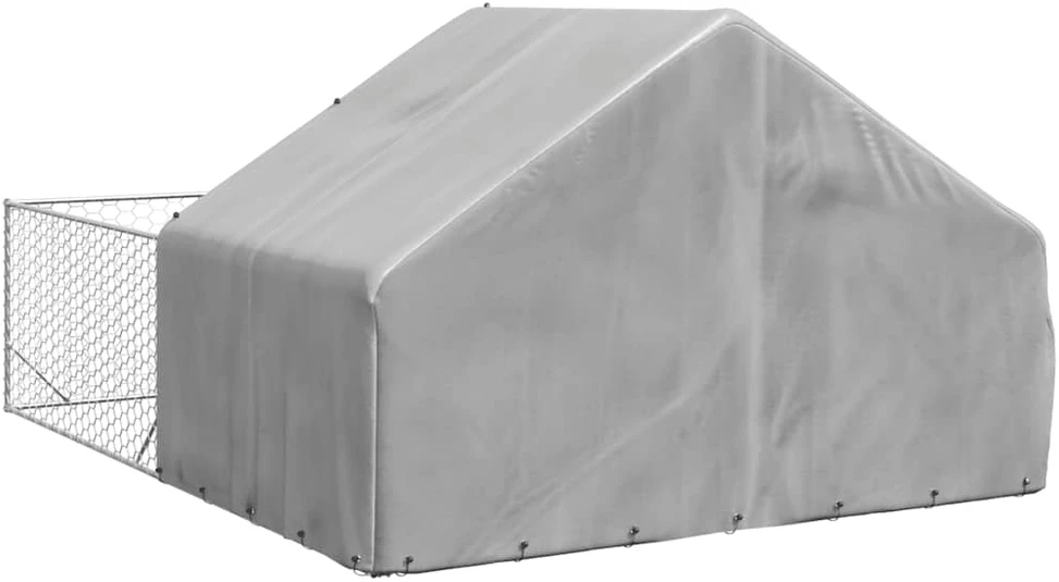 Lauko voljeras šunims su aptvaru, 4x3x1,9m, plienas