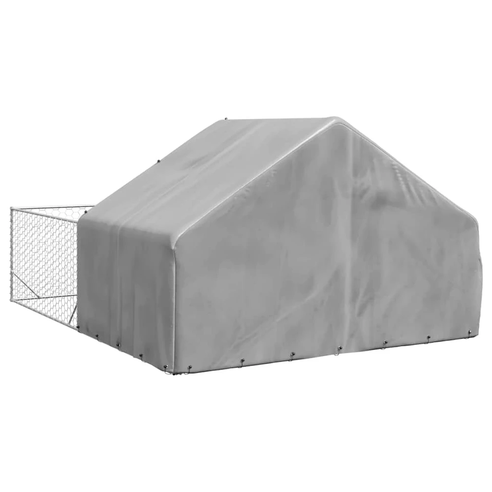 Lauko voljeras šunims su aptvaru, 5x3x1,9m, plienas