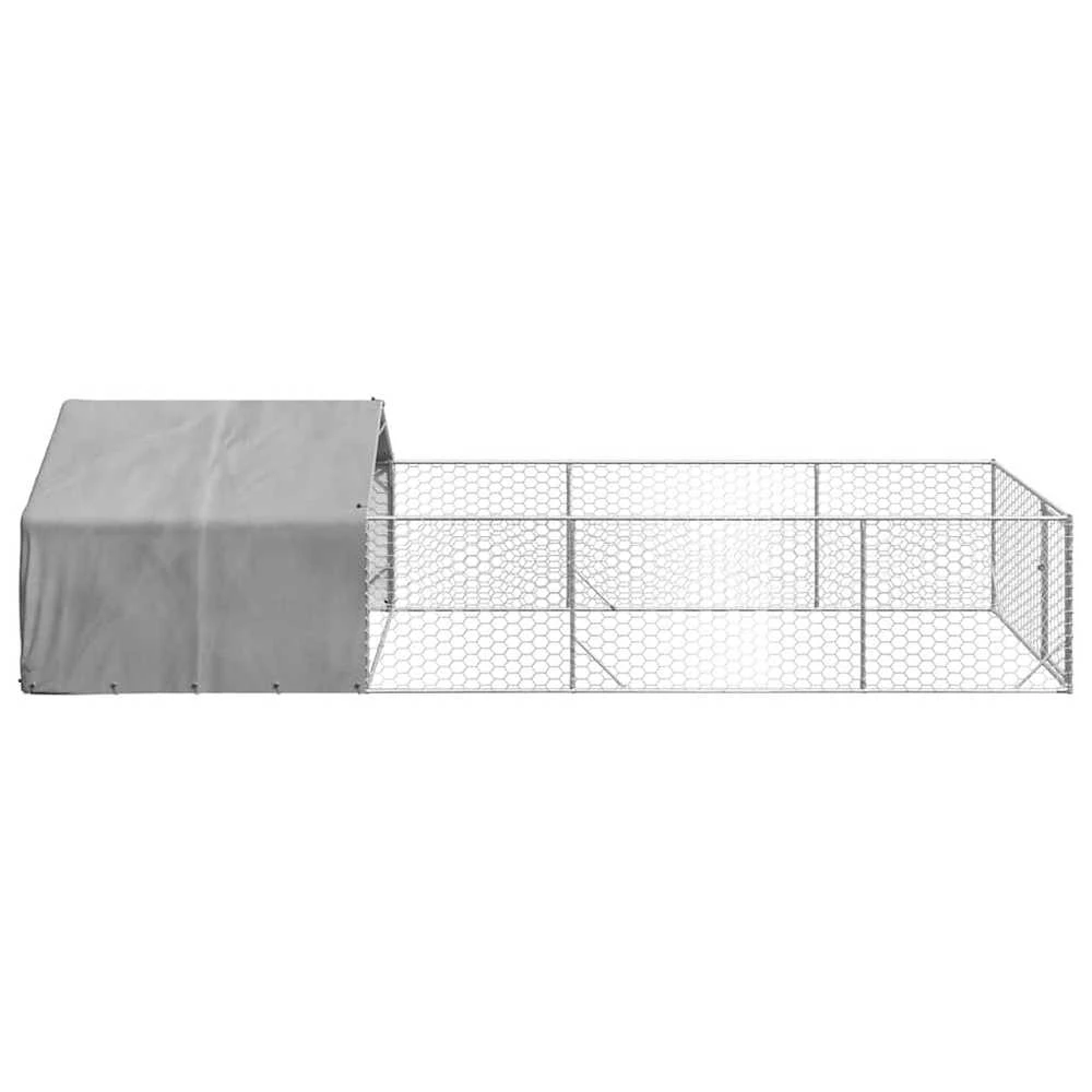 Lauko voljeras šunims su aptvaru, 6x2x1,5m, plienas