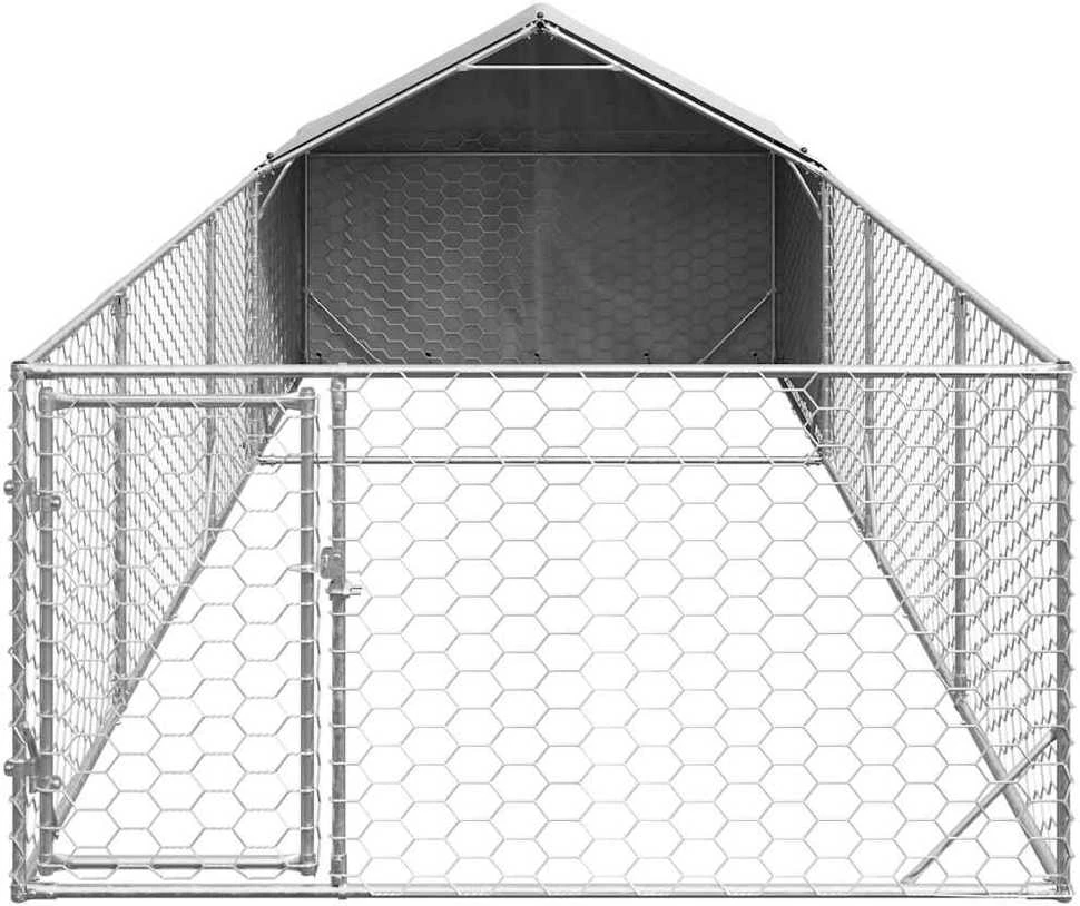 Lauko voljeras šunims su aptvaru, 6x2x1,5m, plienas