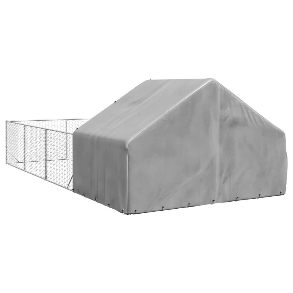 Lauko voljeras šunims su aptvaru, 7x3x1,9m, plienas