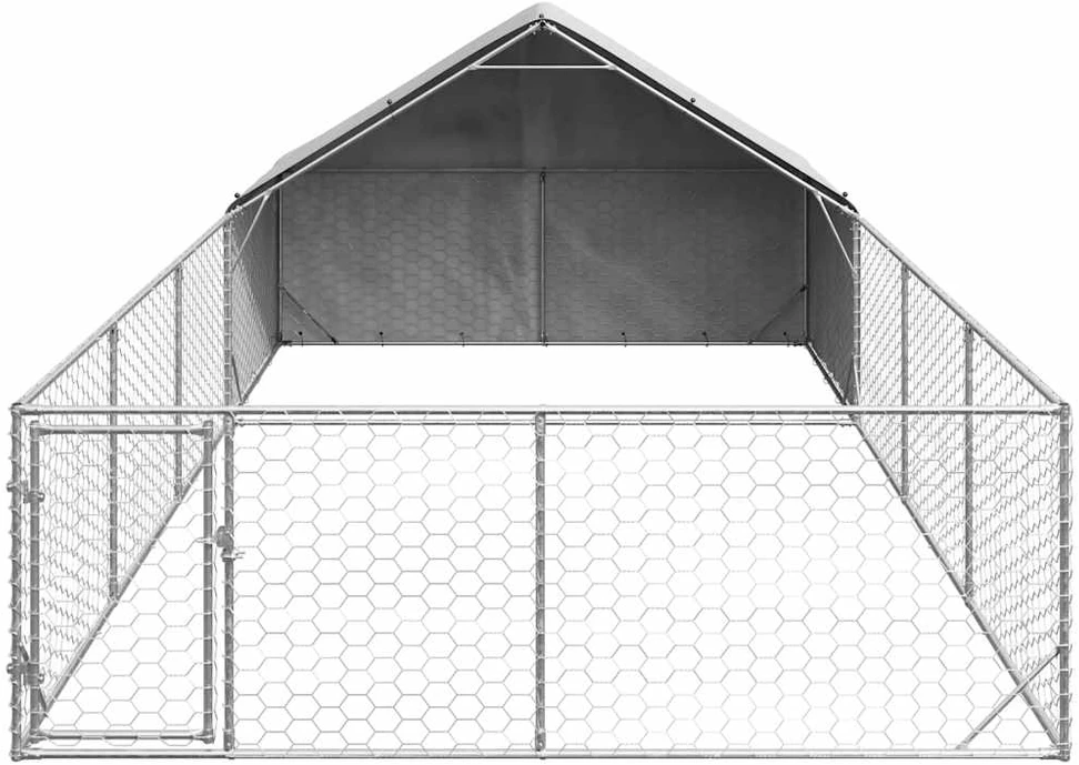Lauko voljeras šunims su aptvaru, 7x3x1,9m, plienas