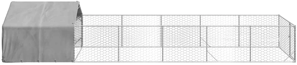 Lauko voljeras šunims su aptvaru, 8x2x1,5m, plienas