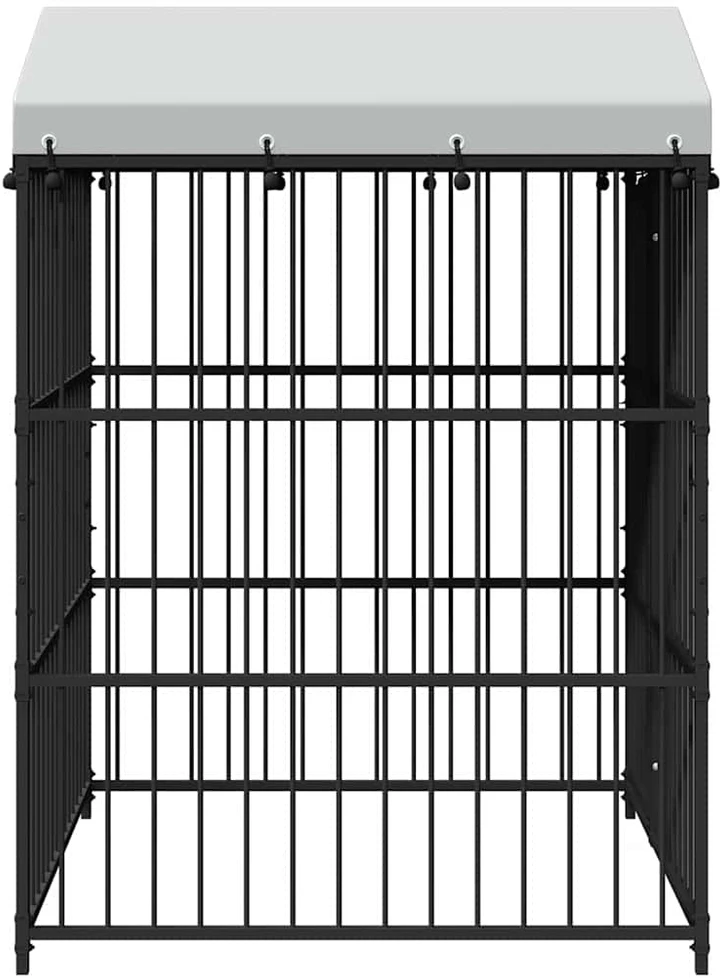 Lauko voljeras šunims su stogu, 150x150x210cm