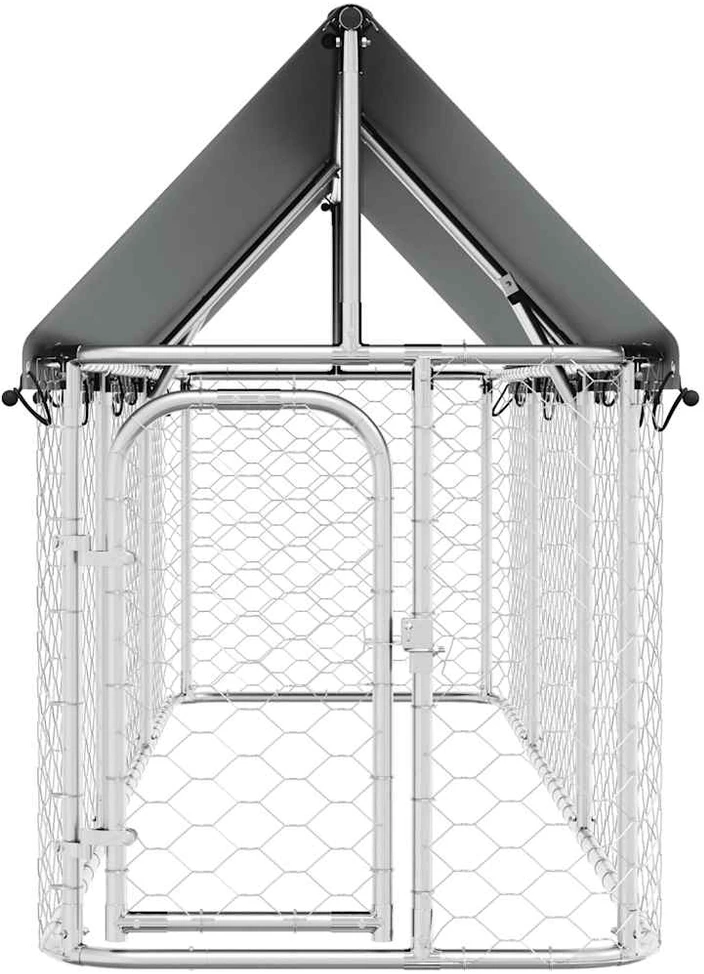 Lauko voljeras šunims su stogu, 400x100x150cm