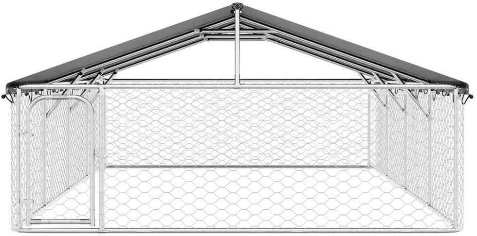 Lauko voljeras šunims su stogu, 600x300x150cm