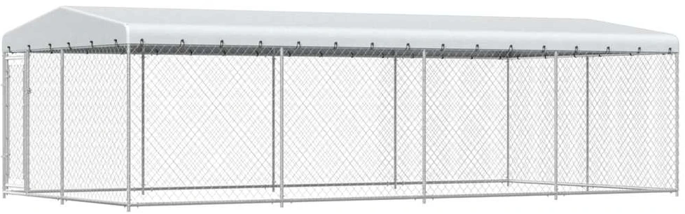 Lauko voljeras šunims su stogu, 7,6x3,8x2,3m