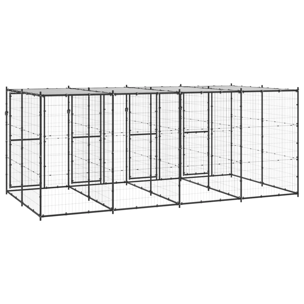 Lauko voljeras šunims su stogu, plienas, 9,68m²
