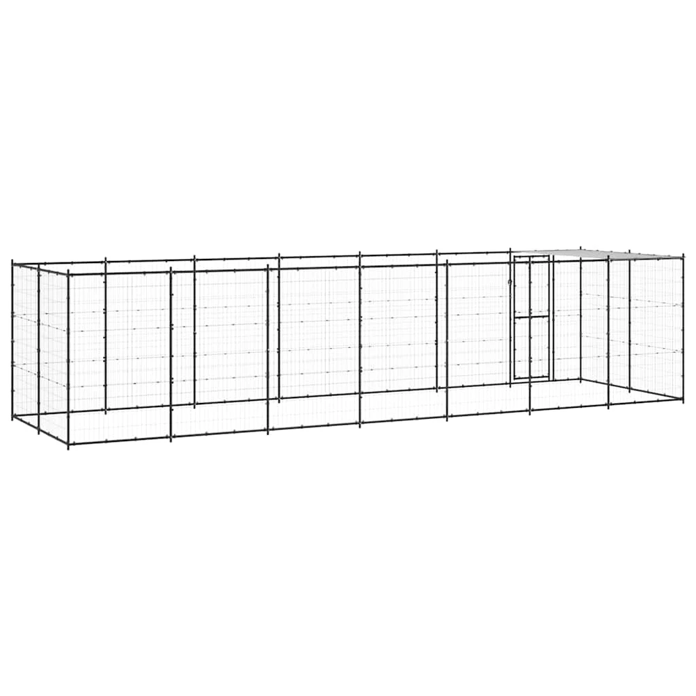 Lauko voljeras šunims su stogu, plienas, 16,94m²