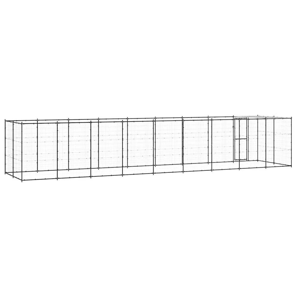 Lauko voljeras šunims su stogu, plienas, 21,78m²