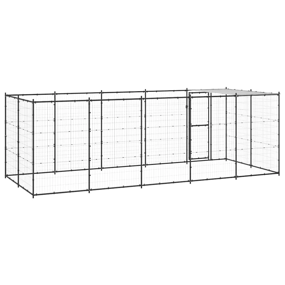 Lauko voljeras šunims su stogu, plienas, 12,1m²