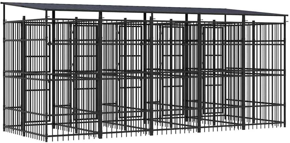 Lauko voljeras šunims su stogu, plienas, 9,22m²