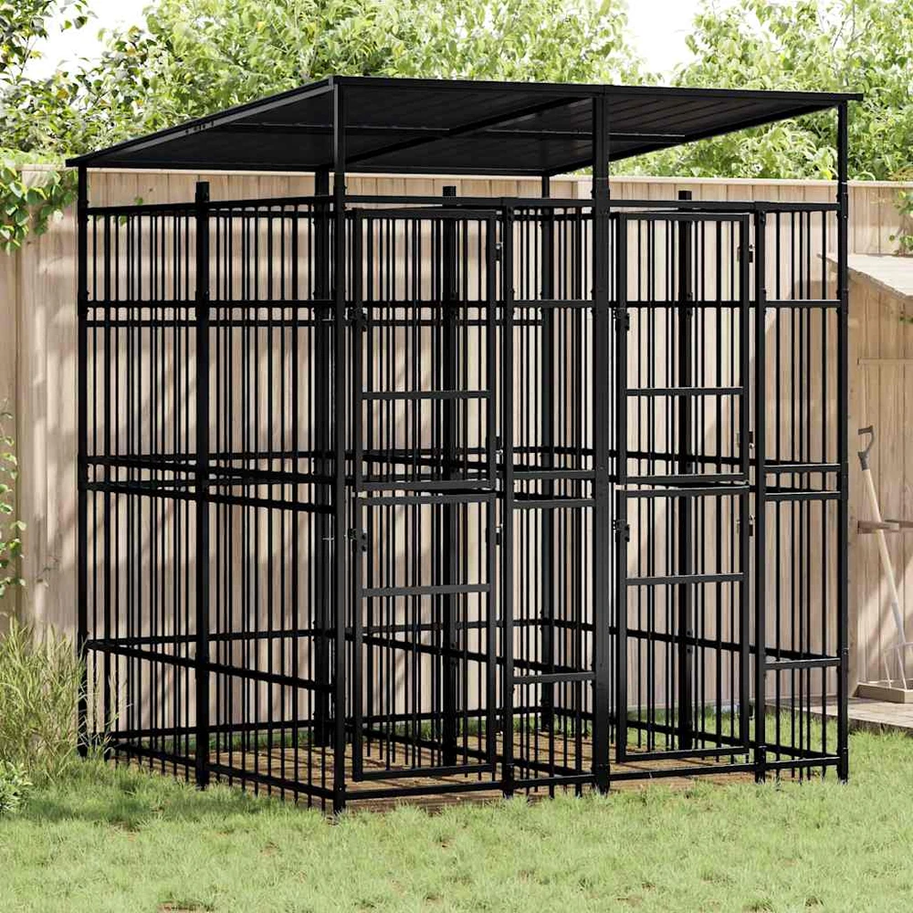 Lauko voljeras šunims su stogu, plienas, 3,69m²