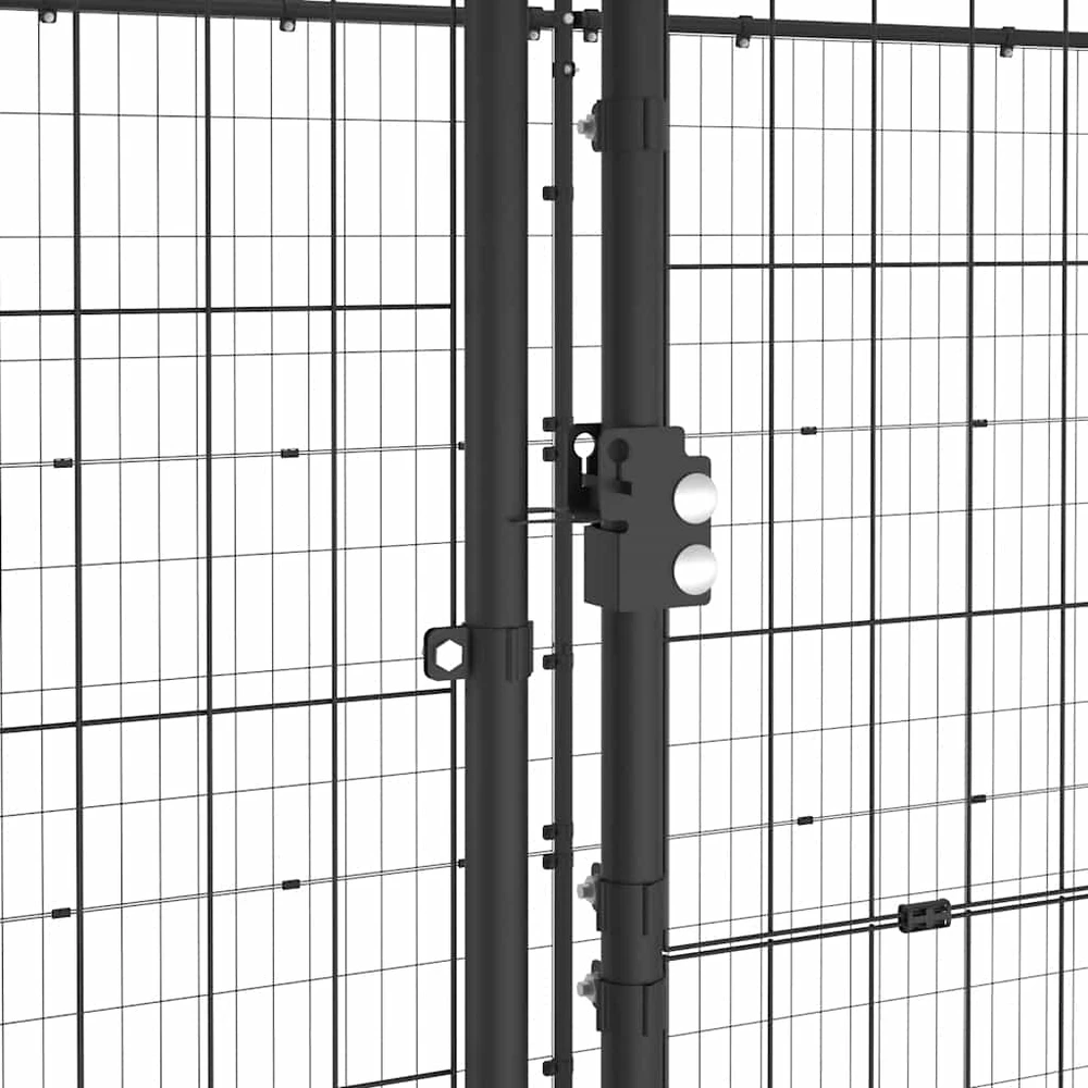 Lauko voljeras šunims su stogu, plienas, 12,1m²