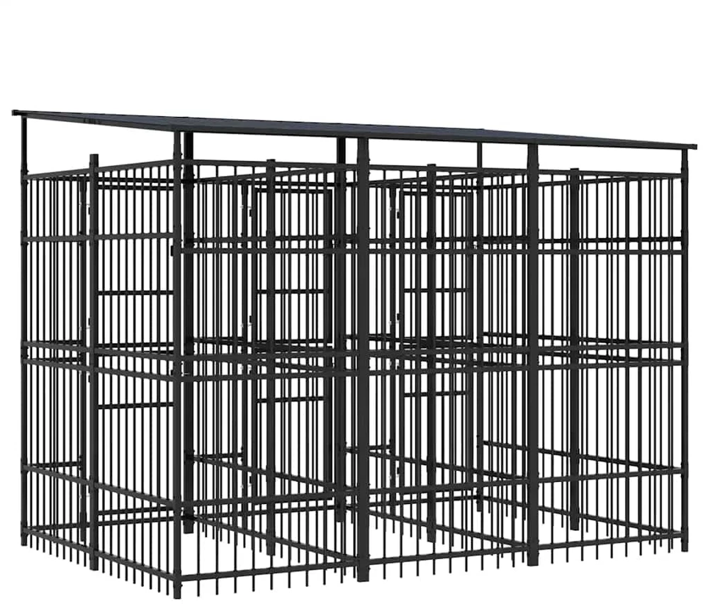 Lauko voljeras šunims su stogu, plienas, 5,53m²