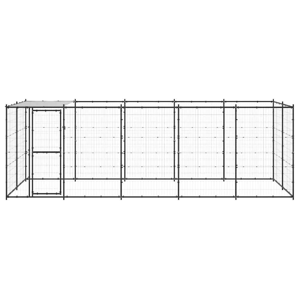 Lauko voljeras šunims su stogu, plienas, 12,1m²